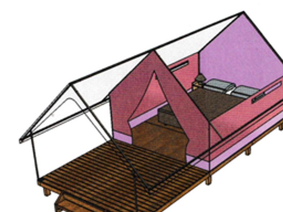 Tente en toile et en bois 2 personnes - Canada Treck Lit double 5