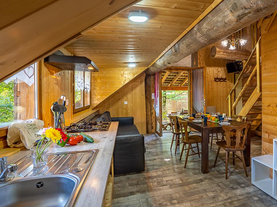 Chalet 5 personnes - Chalet en rondins Petit 5 pers 11