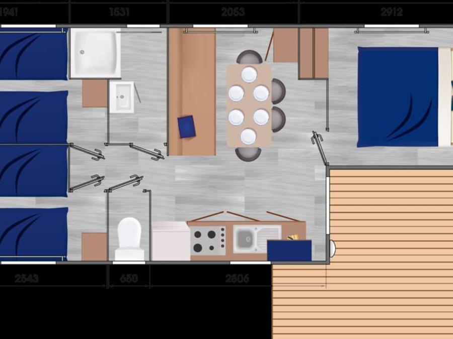 Mobilhome 6 personnes - 3 chambres 5