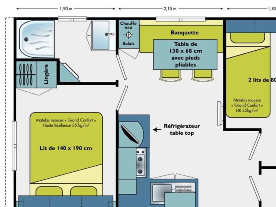 Mobilhome 4 personnes - GUIRIDEN 7