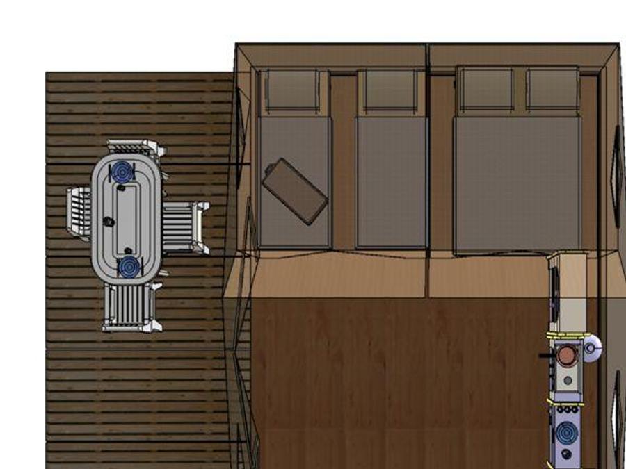 Bungalow toilé 4 personnes - Canada (sans sanitaires) 7