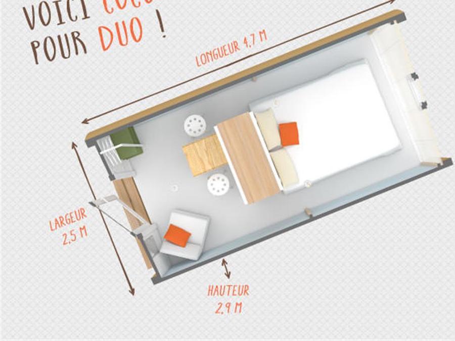 Hébergement 2 personnes - Coco Sweet 1 Chambre 2