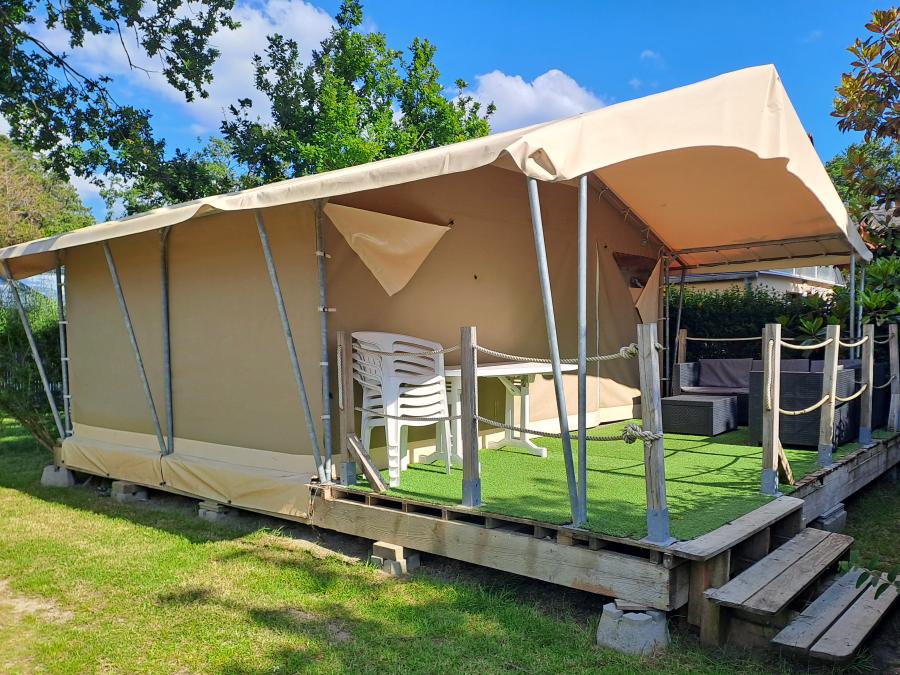 Tente en toile et en bois 5 personnes - Tente Lodge Standard - 2 Chambres 5