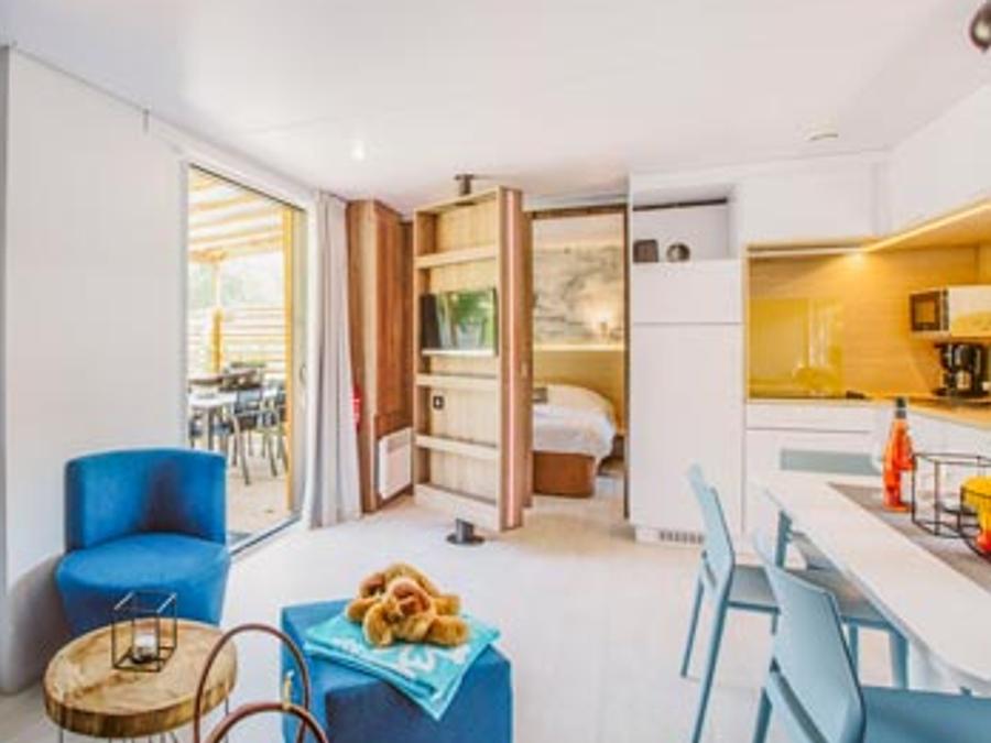 Mobilhome 6 personnes - Sunêlia Luxe Taos 3 chambres / 2 salles de bain 40m² - TV - LV - Terrasse couverte - Linge fourni 2