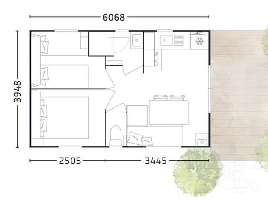 Mobilhome 4 personnes - 4 pers 23m² 8