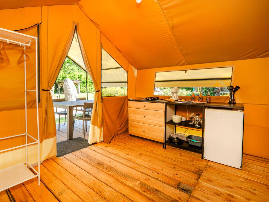 Tente en toile et en bois 4 personnes - Tente Lodge 10 + 20 m² - 2 chambres / sans sanitaires 9