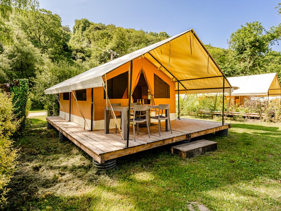 Tente en toile et en bois 4 personnes - Tente Lodge 10 + 20 m² - 2 chambres / sans sanitaires 7