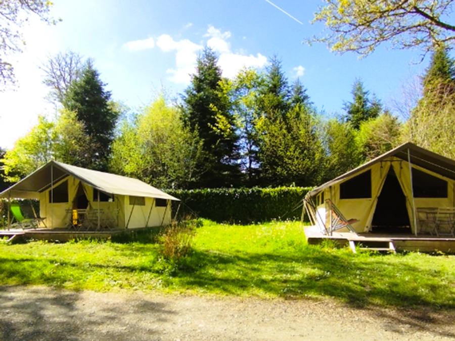 Tente en toile et en bois 4 personnes - Tente Lodge 10 + 20 m² - 2 chambres / sans sanitaires 2