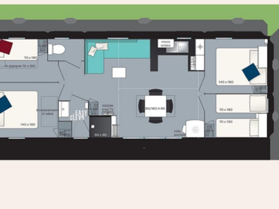 Mobilhome 8 personnes - SMALA - 4 chambres 4