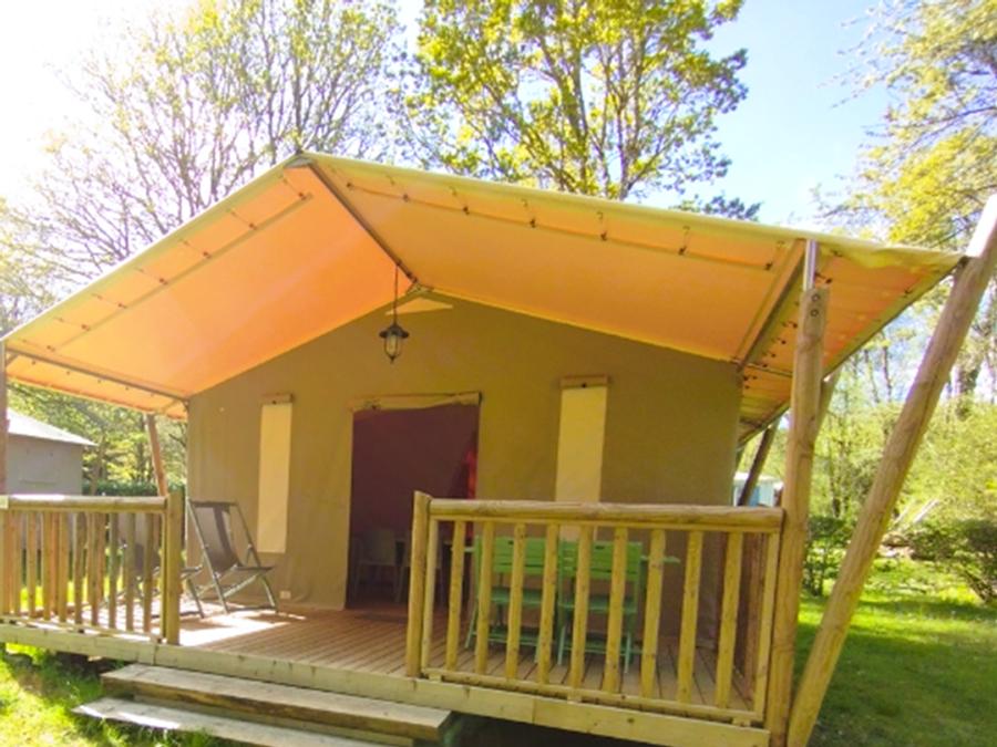 Tente en toile et en bois 5 personnes - Wood Lodge - 2 chambres - sans sanitaires 5 pers. 1