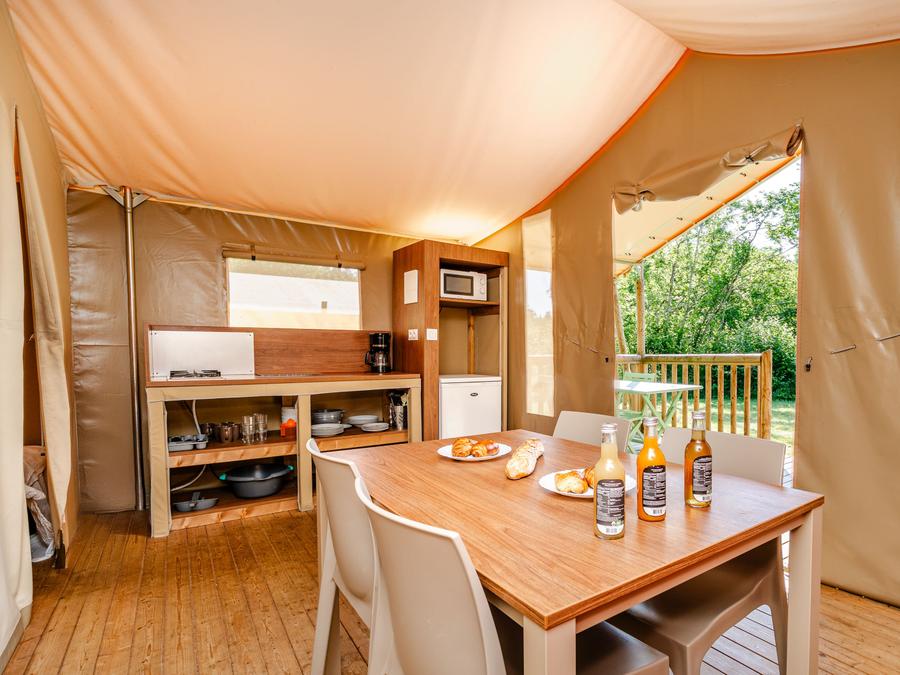 Tente en toile et en bois 5 personnes - Wood Lodge - 2 chambres - sans sanitaires 5 pers. 8