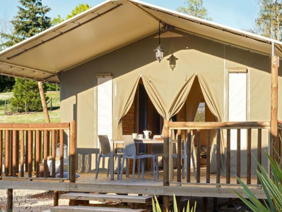 Tente en toile et en bois 5 personnes - Wood Lodge - 2 chambres - sans sanitaires 5 pers. 2