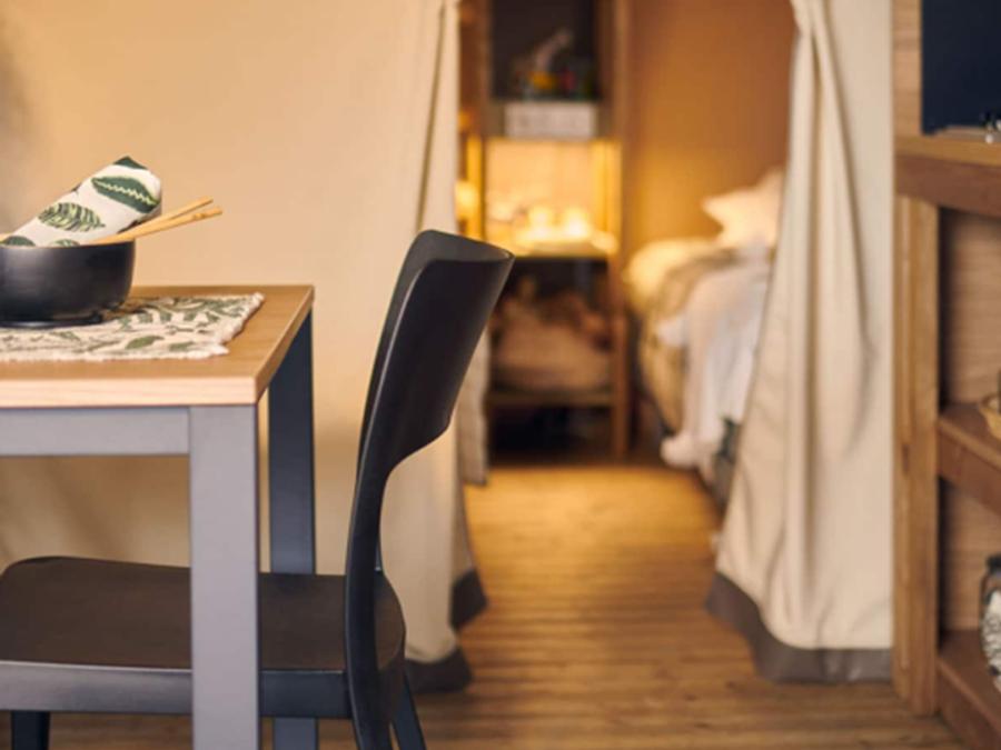 Tente en toile et en bois 5 personnes - Wood Lodge - 2 chambres - sans sanitaires 5 pers. 3