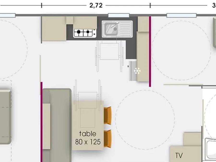 Mobilhome 4 personnes - PMR 3