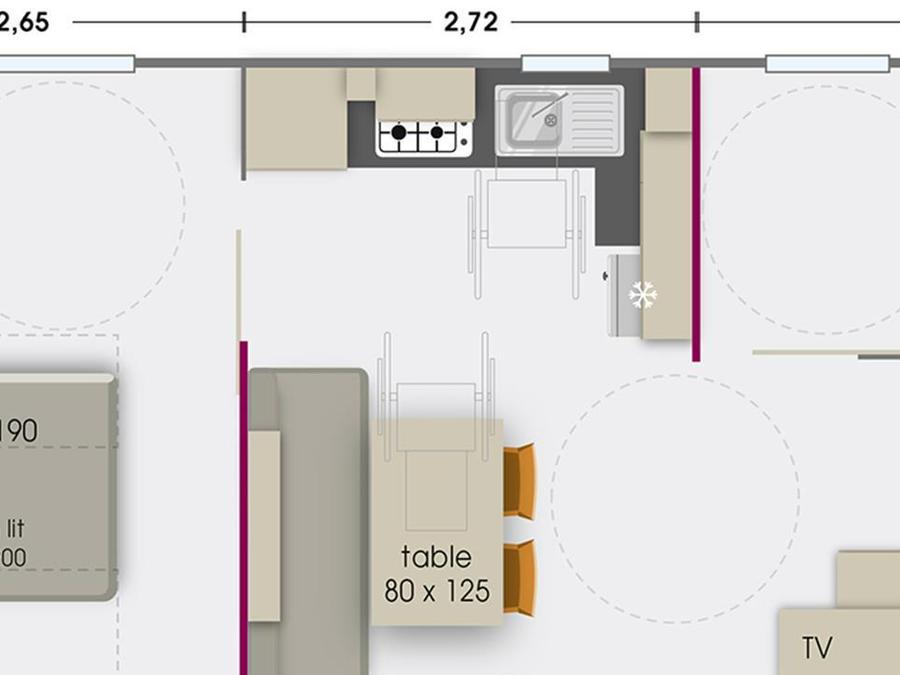 Mobilhome 4 personnes - PMR 5
