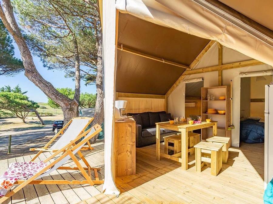 Tente en toile et en bois 4 personnes - LODGE TENTE - sans sanitaire 2