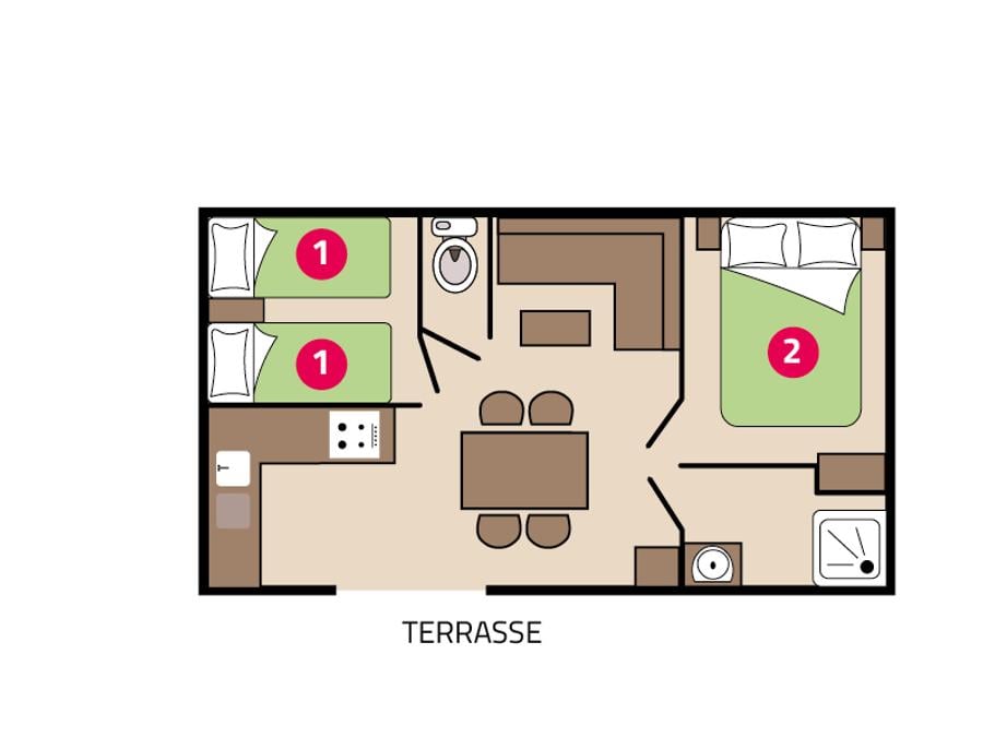 Mobilhome 4 personnes - Bahia 4 personnes 3