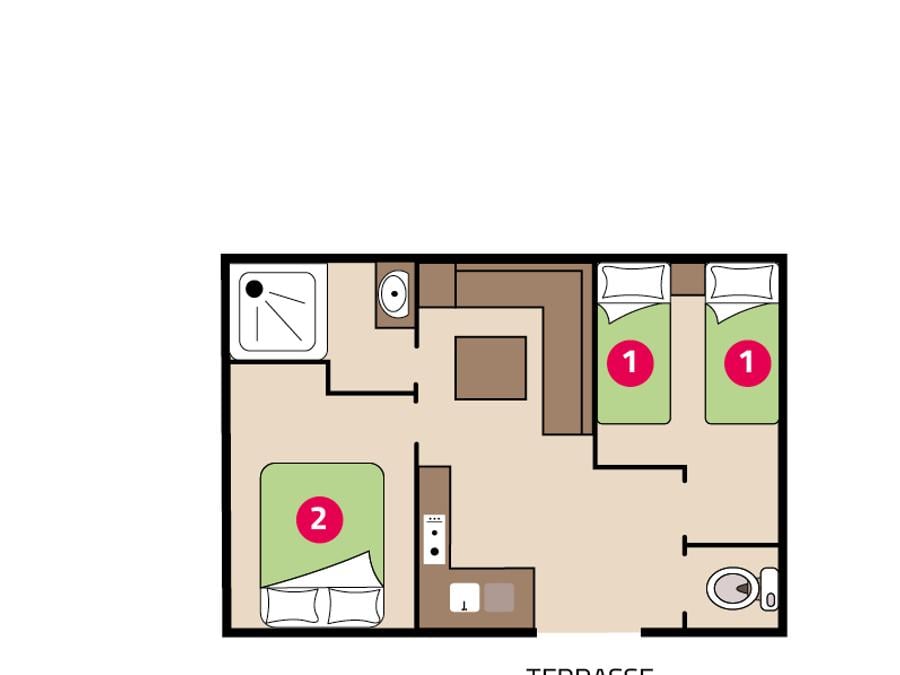 Mobilhome 4 personnes - Riviera 4 personnes 2
