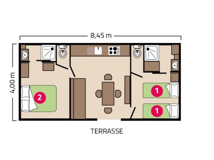 Studio 4 personnes - Clim Suite Duo 4 personnes 4