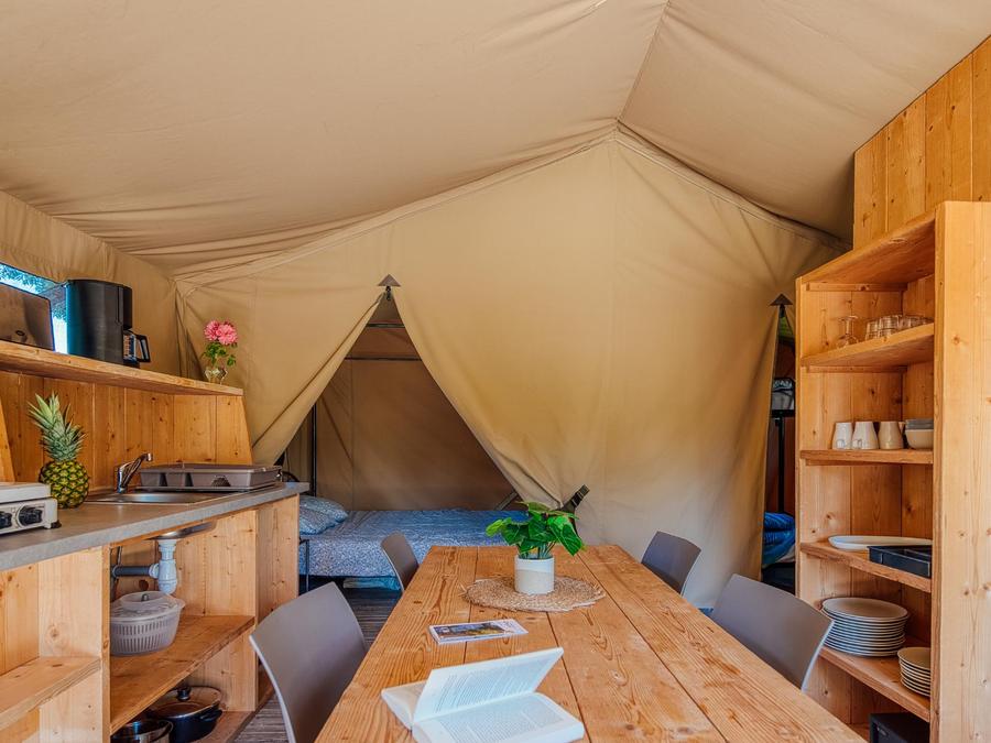 Tente 5 personnes - Tente Insolite Premium Safari 2 ch. - Avec sanitaires 17