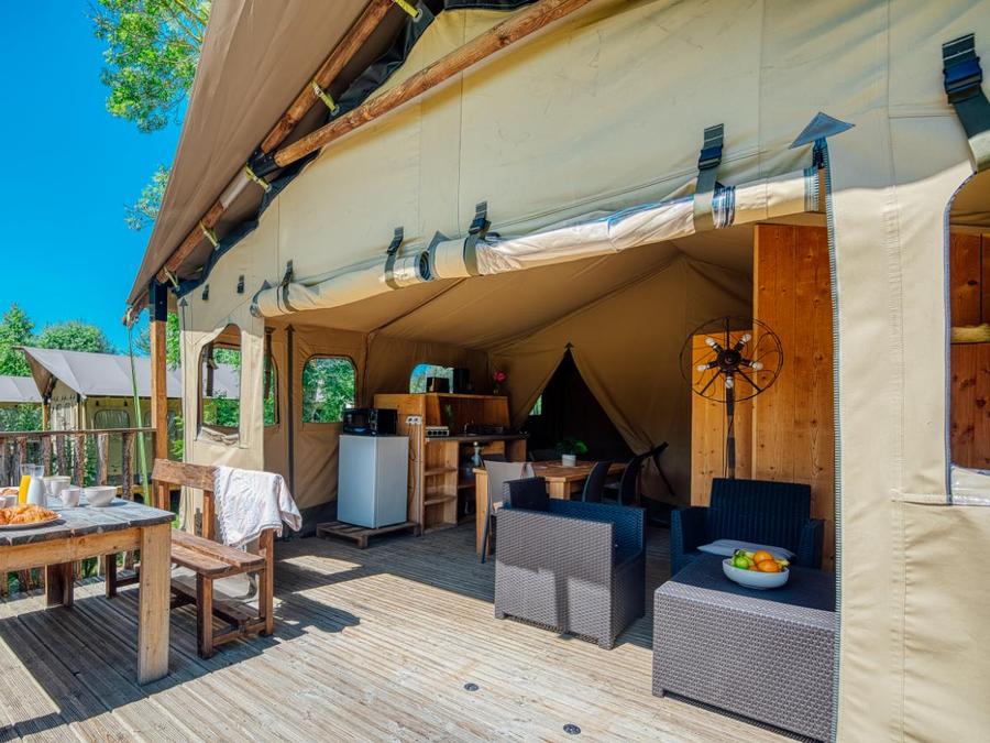 Tente 5 personnes - Tente Insolite Premium Safari 2 ch. - Avec sanitaires 16
