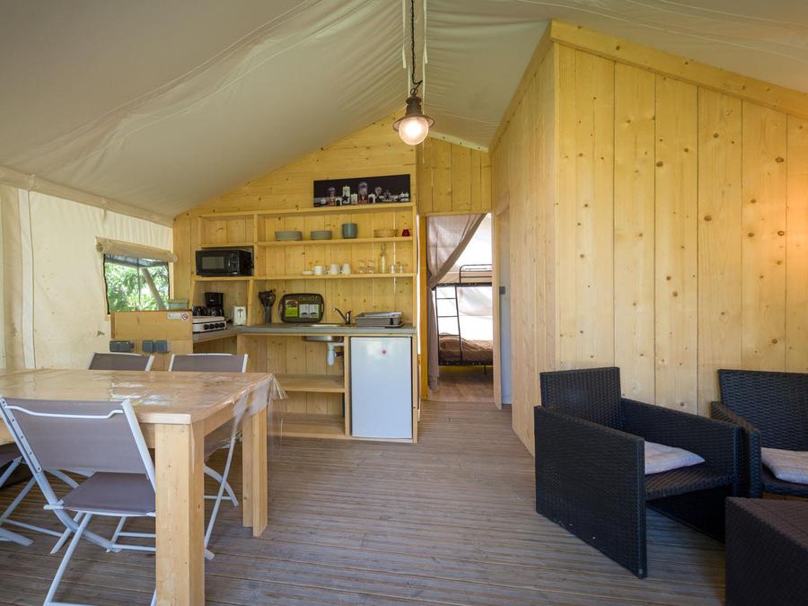 Tente 5 personnes - Tente Insolite Premium Safari 2 ch. - Avec sanitaires 8
