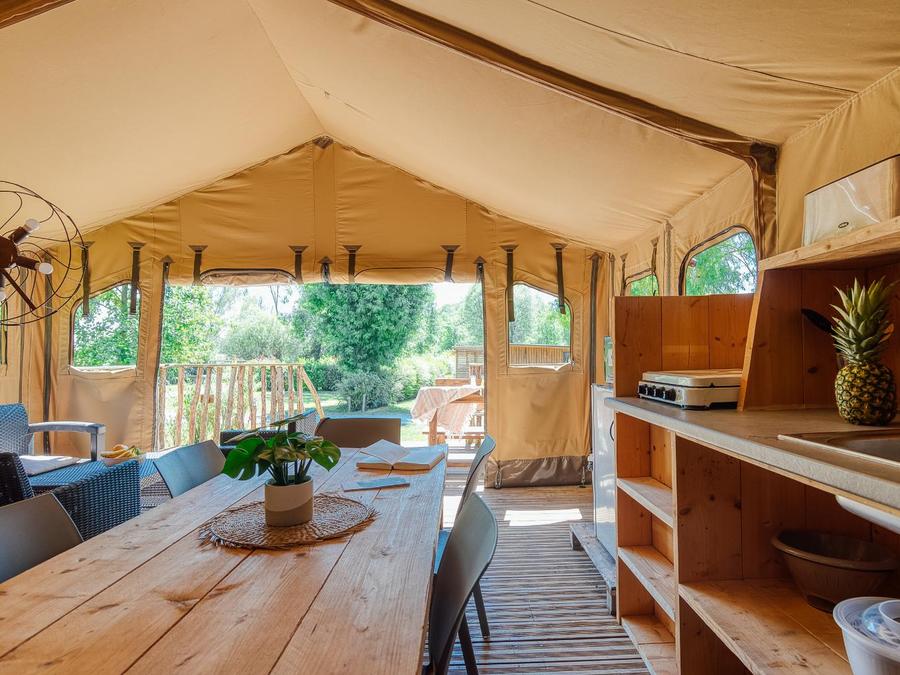Tente 5 personnes - Tente Insolite Premium Safari 2 ch. - Avec sanitaires 18