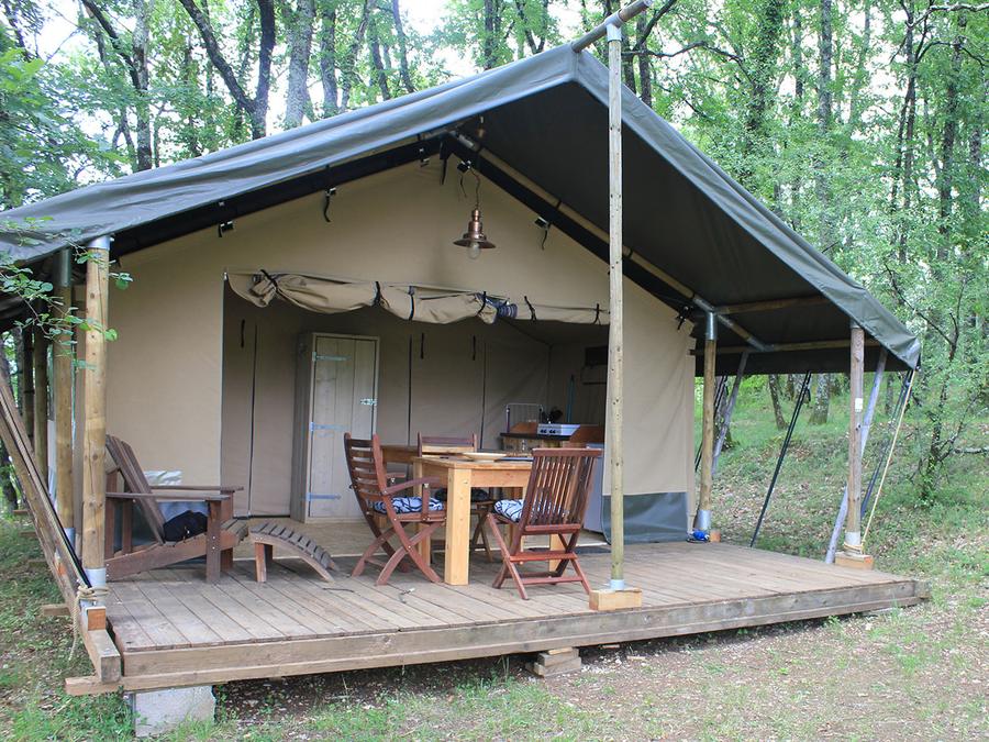 Tente 5 personnes - Tente Insolite Nature Confort Lodge 2 ch - Sans sanitaires 0