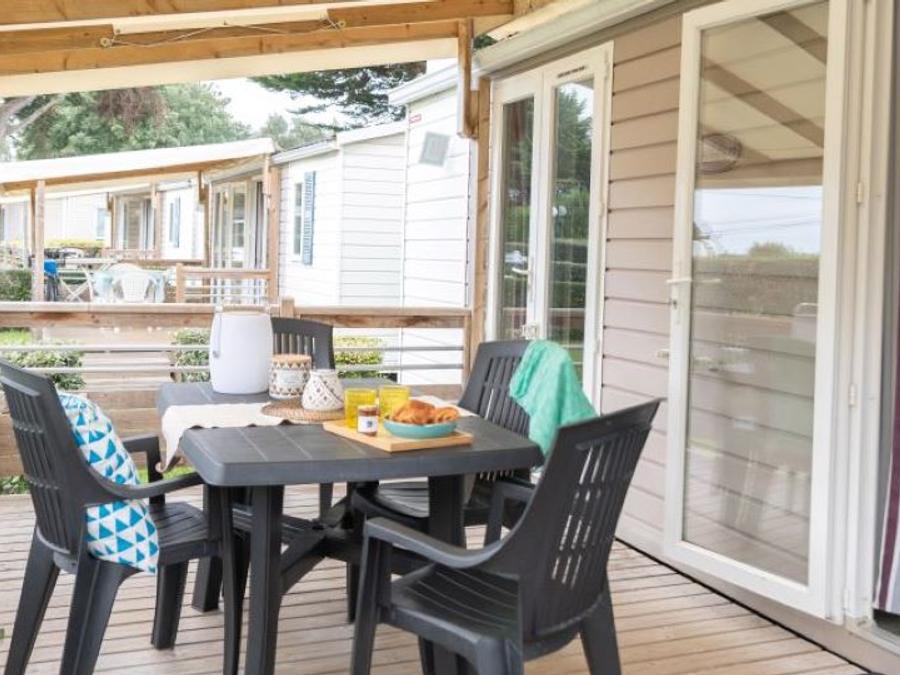 Mobilhome 4 personnes - Cottage Premium 2 chambres + TV + Terrasse 3