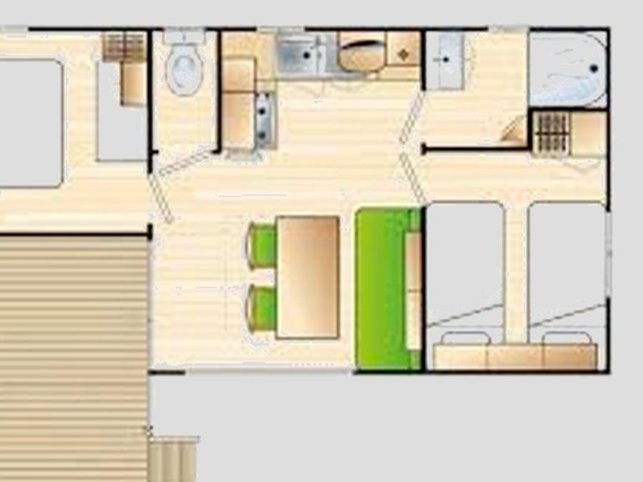 Mobilhome 4 personnes - LOGGIA CONFORT 3