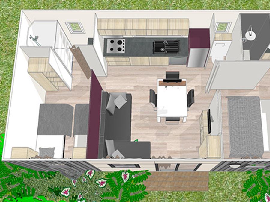 Mobilhome 4 personnes - OCEANE PREMIUM 2 chambres 3