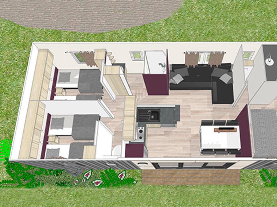 Mobilhome 6 personnes - OCEANE PREMIUM 3 chambres 3