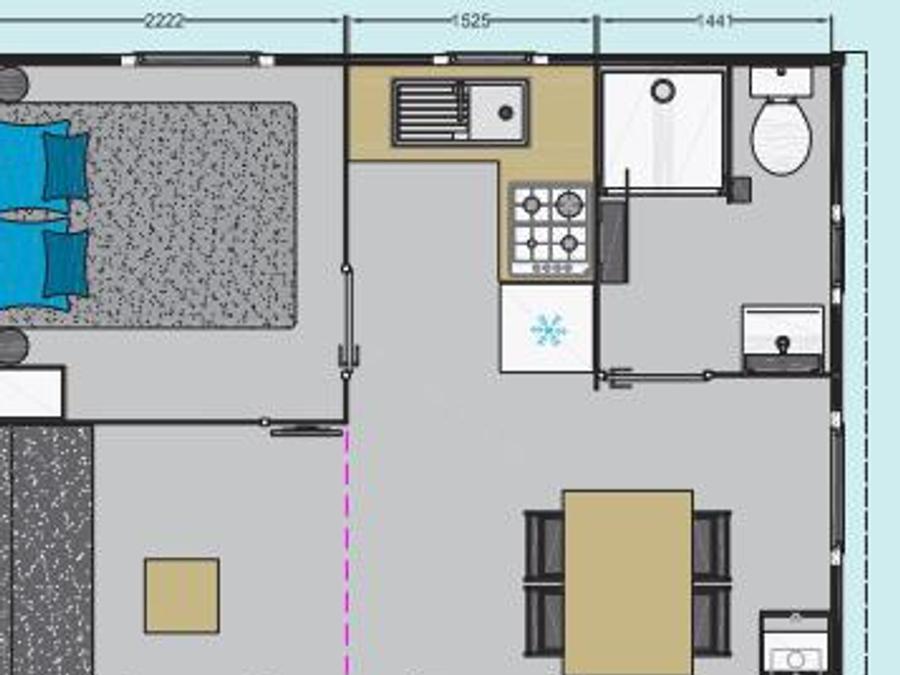 Mobilhome 4 personnes - 1 chambre 4