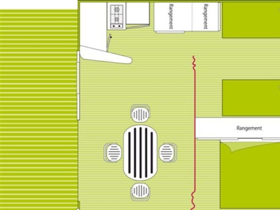 Bungalow toilé 5 personnes - Meublé ECO (sans sanitaires) 9