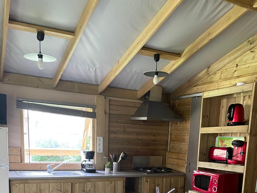 Tente en toile et en bois 4 personnes - Lodge Cosyflower LUXE PREMIUM 7