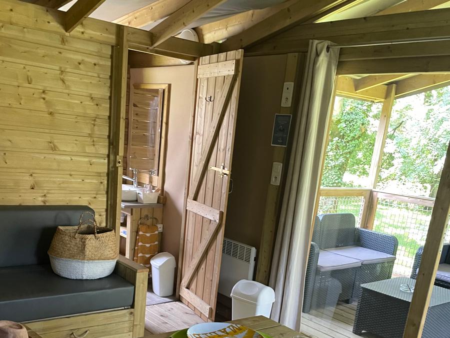 Tente en toile et en bois 4 personnes - Lodge Cosyflower LUXE PREMIUM 6