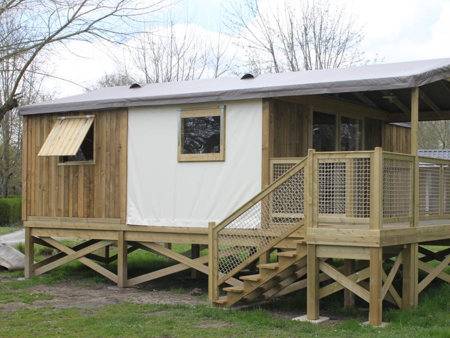 Tente en toile et en bois 4 personnes - Lodge Cosyflower LUXE PREMIUM 0