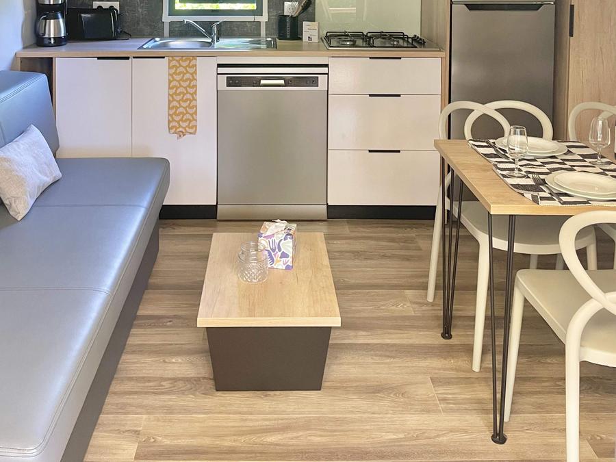 Mobilhome 4 personnes - Mobil home Premium 2 chambres 32m² + Terrasse semi-couverte + 2 salles de bain 13