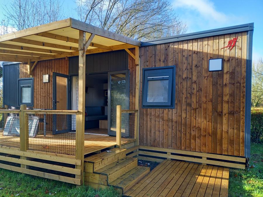 Mobilhome 4 personnes - Mobil home Premium 2 chambres 32m² + Terrasse semi-couverte + 2 salles de bain 7