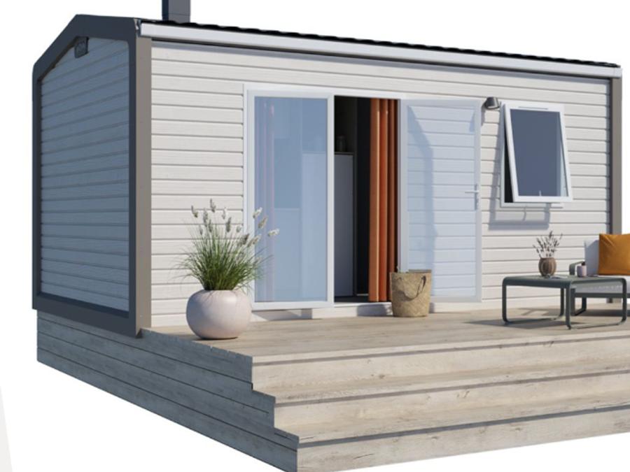 Mobilhome 2 personnes - Mobil home Standard 1 chambre 18m² + Terrasse non couverte + TV 2