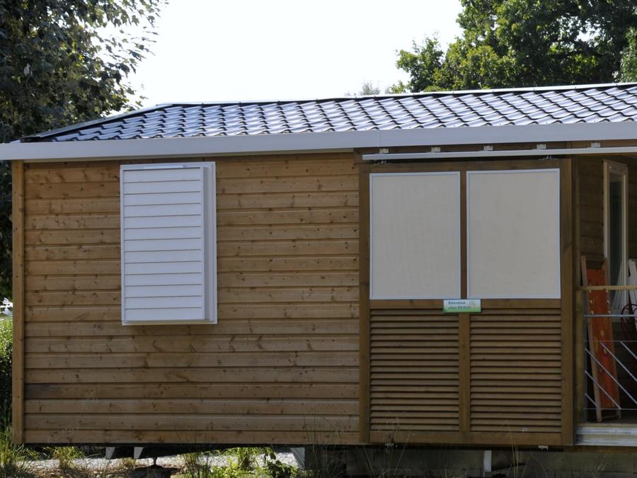 Mobilhome 4 personnes - Mobil home Premium 2 chambres 27-32m² + Terrasse semi-couverte + TV + LV (samedi) 1