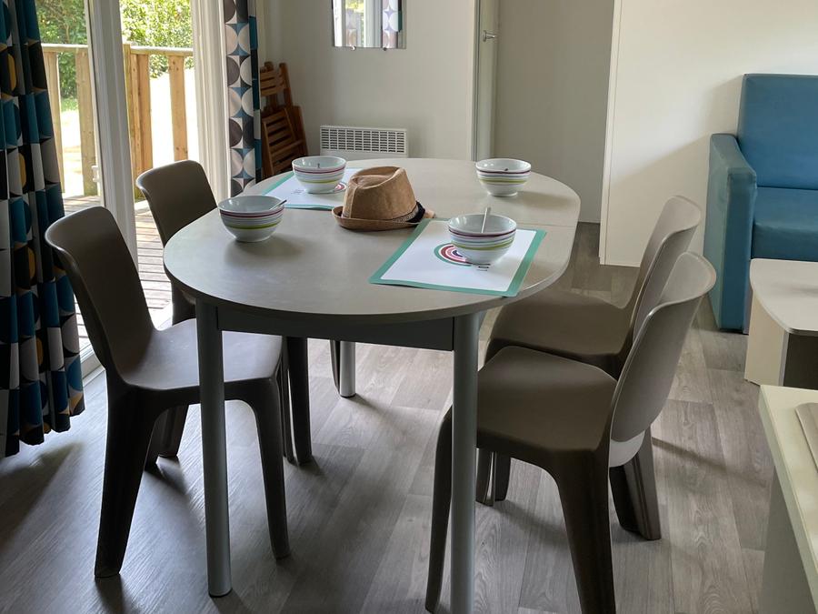 Mobilhome 8 personnes - Mobil home Premium 4 chambres 40m² + Terrasse semi-couverte + TV + LV 2