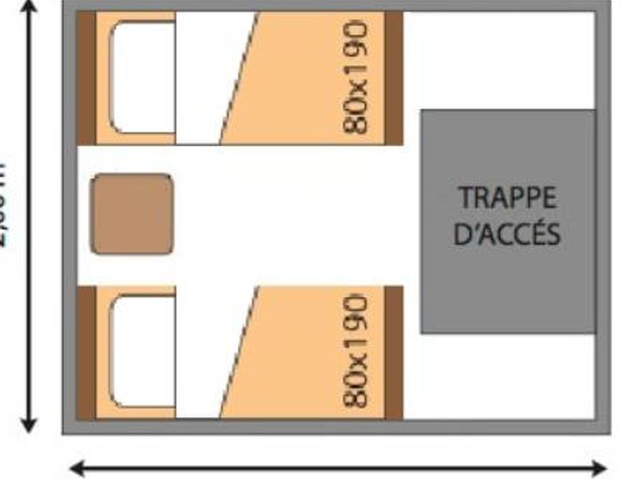 Tente en toile et en bois 2 personnes - Tente Bivouac Standard 1 chambre (sans sanitaires / sans cuisine / sans parking) 2