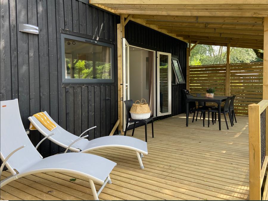 Mobilhome 4 personnes - NEW // Homeflower Premium 2 chambres 29m² + Terrasse semi-couverte + LV + TV 1
