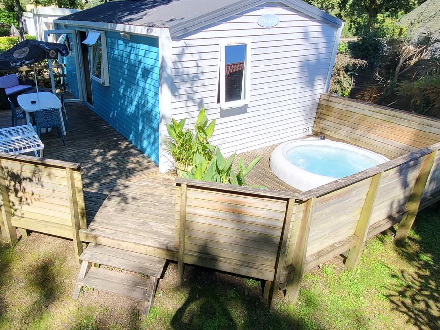 Mobilhome 4 personnes - VIP - 29 m² - 2 chambres - Terrasse double + SPA (2 adultes maximum ou famille) 0