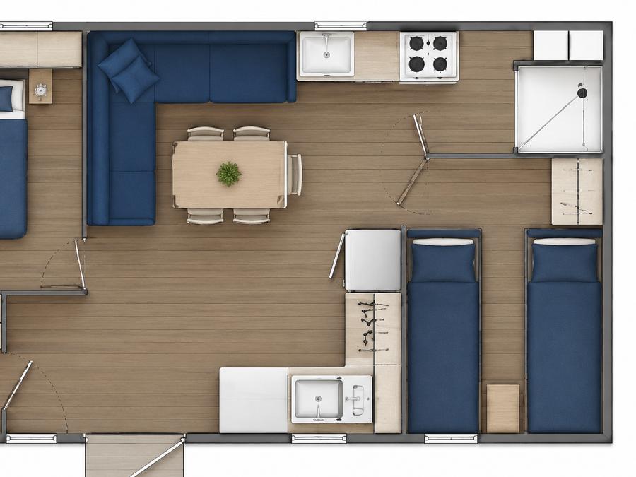 Mobilhome 4 personnes - Océane - 2 chambres 4