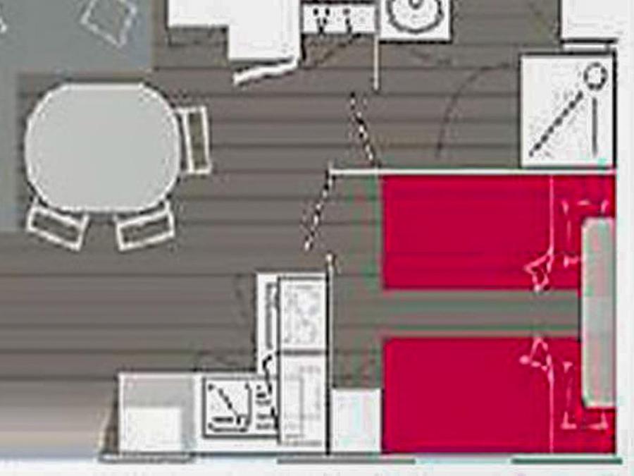 Mobilhome 4 personnes - Corsaire - 2 chambres 2