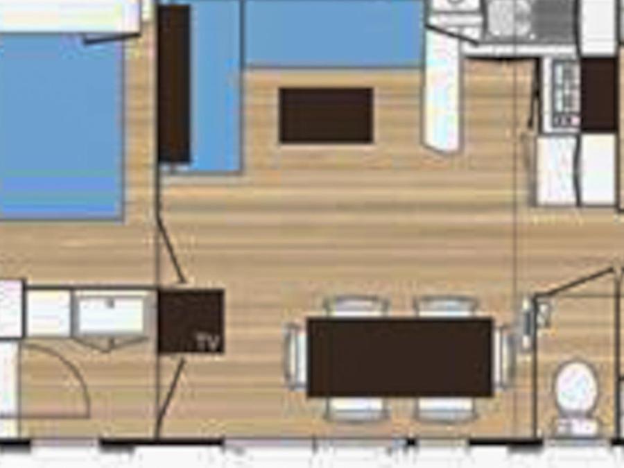 Mobilhome 6 personnes - Familial - 3 chambres - Pergola 1