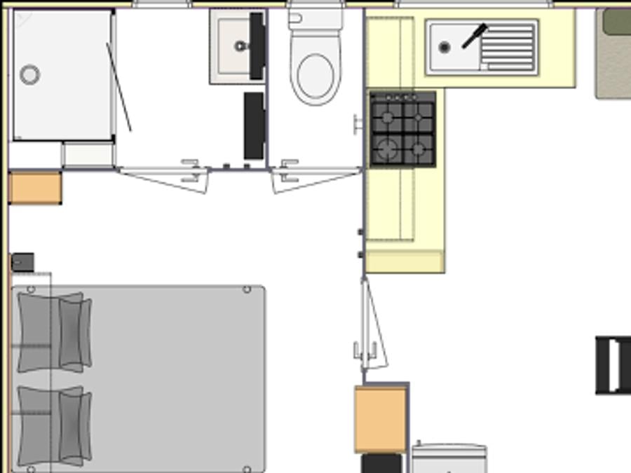 Mobilhome 6 personnes - mobil-home PREMIUM 3 chambres, 2 SDB 5