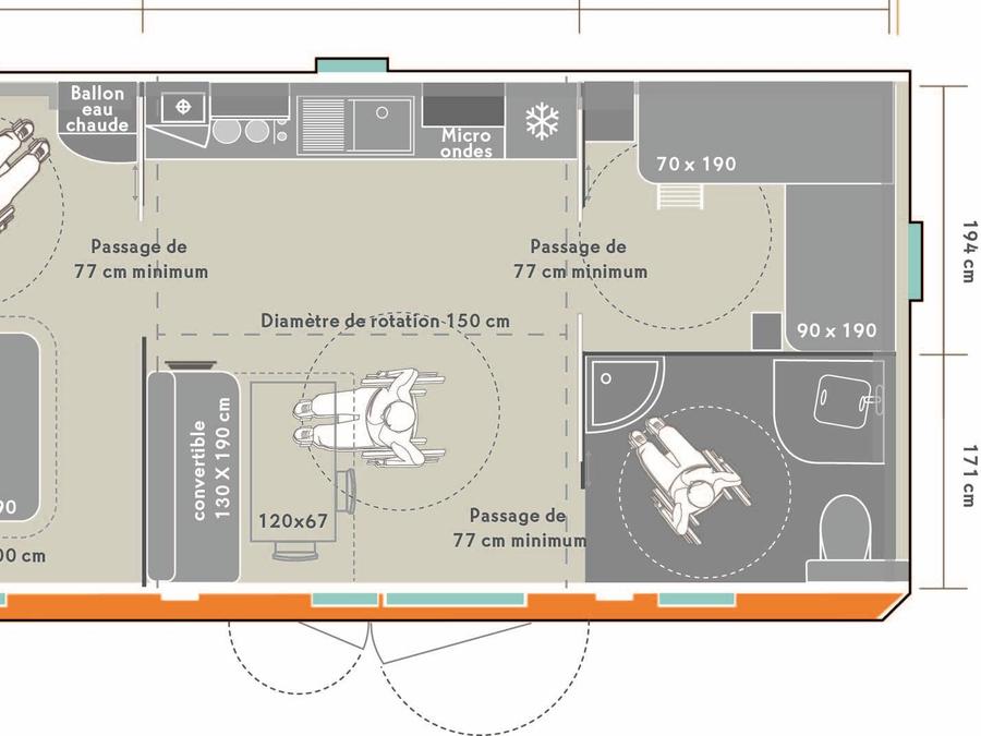 Mobilhome 4 personnes - Life accessible PMR (samedi) 4
